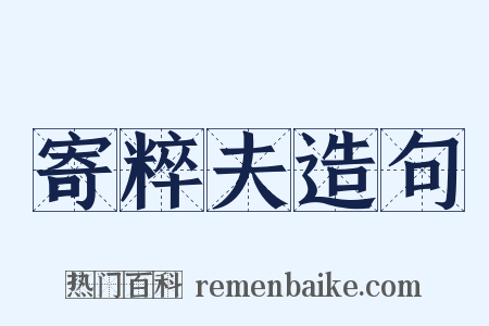 寄粹夫造句是什么意思的图片